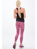 Jambiere sport cu imprimeu leopard roz H006 - Magazin online - Boutique